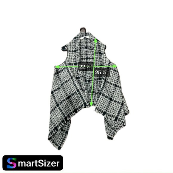 Seven Islands NWT Plaid Sleeveless Open Front Vest One Size - Picture 6 of 7